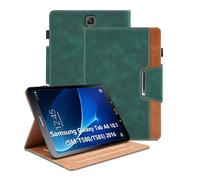 Case for Samsung Galaxy Tab A6 10.1 inch 2016 SM-T580/T585 PU Leather Smart Cover Stand Function Multi-Angle Viewing Stand Business Cover with Pocket - Green