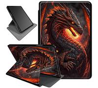 Case for Samsung Galaxy Tab A7 10.4 Inch Tablet Model SM-T500/T505/T507 2020 Release,360 Degree Rotating Smart Stand Folio Case with Auto Wake/Sleep,Fire Dragon