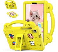 Case for Samsung Galaxy Tab A7 Lite 8.7 2021 t220/T225; Tab A 8.0 2019 T290/t295 Kids Friendly, Handle with Stand, Cute DIY Cartoon, EVA Foam Lightweight Shockproof Protective Tablet Cover, Yellow