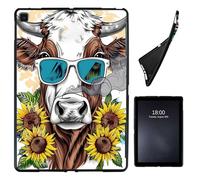 Case for Samsung Galaxy Tab A7 Lite 8.7 Inch 2021 Model (SM-T220/T225/T227),Slim Soft Shockproof TPU Silicone Protective Back Shell Case for Galaxy Tab A7 Lite 8.7",Sunflowers and Cows