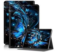 Case for Samsung Galaxy Tab A7 Lite 8.7 Inch 2021 (SM-T220/T225/T227), Adjustable Stand Galaxy Tab A7 Lite Case, PU Leather Cover with Auto Sleep/Wake for Tablet A7 Lite, Butterfly Glowing