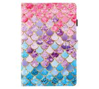 Case for Samsung Galaxy Tab A7 Lite Cover Auto Sleep/Wake Rotating Multi-Angle Viewing Folio Stand - Color fish scales