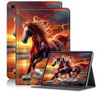 Case for Samsung Galaxy Tab A8 10.5, Adjustable Stand Galaxy Tab A8 Case, PU Leather Cover with Auto Sleep/Wake for Galaxy Tab A8 10.5 Inch 2022 SM-X200 X205 X207 Tablet Case, Brown Horse