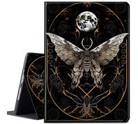 Case for Samsung Galaxy Tab A8 10.5 Inch 2022, JANENFNA Ultra Thin Lightweight Auto Sleep/Wake Smart Cover for Samsung Galaxy Tab A8 Tablet SM-X200/X205/X207, Moth Crescent Moon