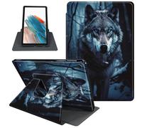 Case for Samsung Galaxy Tab A8 10.5 Inch 2022 Model (SM-X200/X205/X207), 360 Degree Rotating Folio Stand Smart Shockproof Cover with Auto Sleep/Wake, Spiritual Wolf