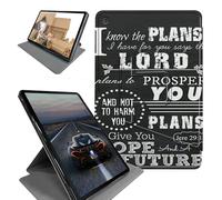 Case for Samsung Galaxy Tab A8 10.5-Inch 2022 (SM-X200/X205/X207)-360 Rotating Stand Folding Protective Cover with Auto Sleep/Wake,Jeremiah 29-11 Bible Verse