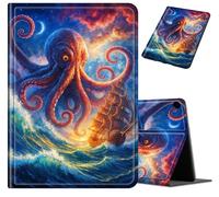 Case for Samsung Galaxy Tab A8 10.5-Inch 2022 (SM-X200/X205/X207), Slim PU Leather Folio Stand Protective Tablet Cover, Multi-Angle Viewing Whit Auto Wake/Sleep, Giant Octopus