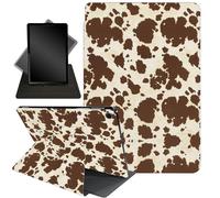 Case for Samsung Galaxy Tab A8 Case 10.5" 2022,360 Degree Rotating Folding Stand + Multi-Angle Adjustment,with Auto Sleep/Wake,for Galaxy Tab A8 SM-X200/X205/X207,Brown Cow Print Pattern