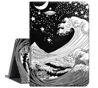 Case for Samsung Galaxy Tab A9 8.7-Inch 2023,Slim Soft Shockproof TPU Silicone Protective Back Shell Case for Samsung A9 Tablet 8.7",Ocean Wave and Moon