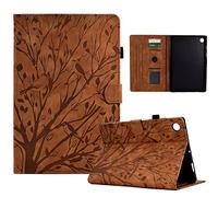 Case for Samsung Galaxy Tab A9+ / A9 Plus 11 Inch 2023 (SM-X210) Tablet Protective Case Bird & Tree PU Leather Wallet Flip Cover Stand Card Slot Pen Holder - Brown