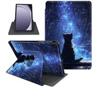 Case for Samsung Galaxy Tab A9+/A9 Plus 11 Inch 2023 Tablet Case, 360 Degree Rotating Folio Stand Smart Cover for Galaxy Tab A9+ Tablet SM-X210/X216/X218, Auto Sleep/Wake, Lonely Cat