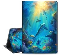 Case for Samsung Galaxy Tab A9 Case 8.7 Inch 2023, Lightweight Protective, Multiple Angle, PU Leather Slim Folio Stand Smart Cover for Galaxy A9 Tablet with Auto Wake/Sleep, Underwater World