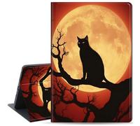 Case for Samsung Galaxy Tab A9 Case 8.7 Inch 2023, Lightweight Protective, Multiple Angle, PU Leather Slim Folio Stand Smart Cover for Galaxy A9 Tablet with Auto Wake/Sleep, Lonely Cat