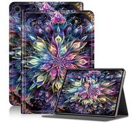 Case for Samsung Galaxy Tab A9+ Plus 11'', Adjustable Stand Galaxy Tab A9 Plus Case, PU Leather Cover with Auto Sleep/Wake for Galaxy Tab A9+/ A9 Plus SM-X210/X216/X218, Stunning Flower