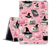Case for Samsung Galaxy Tab A9 Plus/A9+ 11 Inch 2023 Tablet Case,Slim Multi-Angles Viewing Folio Stand Cover for Model SM-X210/X216/X218,Auto Wake/Sleep-Pink Pumpkin Wizard Hat Halloween