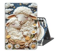 Case for Samsung Galaxy Tab A9 Plus/A9+11 Inch 2024,PU Leather Folio Multi-Angle Stand Cover w/Auto Wake/Sleep,Streaming & Typing for Samsung Tablet Sase,Sheep Dreams