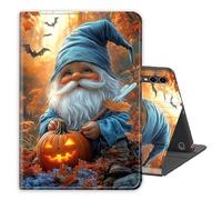 Case for Samsung Galaxy Tab A9 Plus/A9+11 Inch 2024,PU Leather Folio Multi-Angle Stand Cover w/Auto Wake/Sleep,Streaming & Typing for Samsung Tablet Sase,Halloween Gnome Pumpkin