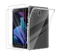 Case for Samsung Galaxy Tab Active 3 Clear Case +2 Pieces Screen Protector,Shockproof Anti Scratch Ultra Slim Soft TPU Silicone Tablet Crystal Transparent Protective Case,Transparent