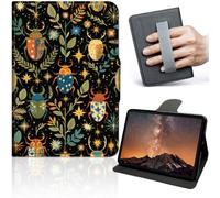 Case for Samsung Galaxy Tab S10+ 2024/Tab S9 FE+/S9+ 2023 12.4-Inch, 360° Rotating PU Leather Smart Cover with Auto Wake Sleep, Magic Beetle Garden Pattern