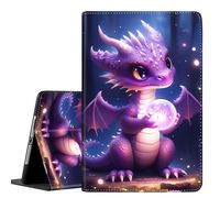 Case for Samsung Galaxy Tab S10 FE Plus 5G, Multi-Angle Stand Smart Cover Shockproof with Auto Wake/Sleep for Galaxy Tab S10 FE+ 13.1 Inch (SM-X620/SM-X626B) 2025 Tablet, Purple Dragon Baby
