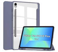 Case for Samsung Galaxy Tab S10 FE+/Plus,Protective Case with Transparent Back Shell, Auto Sleep/Wake Cover, [Protective Ultra Thin][Stand Function] [Anti Scratch]-Purple
