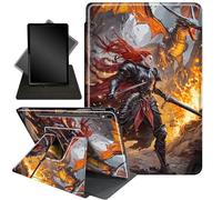 Case for Samsung Galaxy Tab S10 FE/ S9 FE 5G 10.9 Inch/Tab S9 11 Inch,360 Degree Rotating Stand Smart Protective Case for Galaxy Tab S9 11'', Flames Dragon