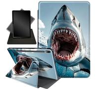 Case for Samsung Galaxy Tab S10 FE/ S9 FE 5G 10.9 Inch/Tab S9 11 Inch,360 Degree Rotating Stand Smart Protective Case for Galaxy Tab S9 11'', Ocean Sea Blue Sharks