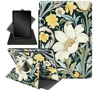 Case for Samsung Galaxy Tab S10 FE/ S9 FE 5G 10.9 Inch/Tab S9 11 Inch,360 Degree Rotating Stand Smart Protective Case for Galaxy Tab S9 11'', Beautiful Lily Flower