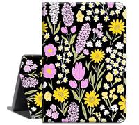 Case for Samsung Galaxy Tab S10 FE/ S9 FE 5G 10.9 Inch/Tab S9 11 Inch,Slim Soft Shockproof TPU Silicone Protective Back Shell Case for Galaxy Tab S9 11" Tablet,Purple Yellow Wildflower