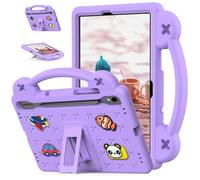 Case for Samsung Galaxy Tab S10 Lite 10.9 Inch 2025 SM-X400/X406 Friendly, Handle with Stand, with S Pen Holder, Cute DIY Cartoon, EVA Foam Lightweight Shockproof Tablet Cover, Purple