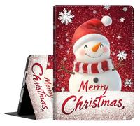 Case for Samsung Galaxy Tab S10 Lite/ S10 FE 2025/ S9 FE 10.9 Inch/ S9 11 Inch 2023, Multi-Angle Stand Smart Protective Cover, Shockproof Case Auto Sleep/Wake, Merry Christmas Snowman