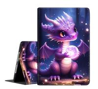 Case for Samsung Galaxy Tab S10 Lite/ S10 FE 2025/ S9 FE 10.9 Inch/ S9 11 Inch 2023, Slim Folding Stand Cover with Auto Wake/Sleep for Galaxy Tab S10 Lite, Purple Dragon Baby