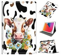 Case for Samsung Galaxy Tab S10 Plus 12.4 Inch 2024 (SM-X820,X826B)/TAB S9 Plus (X810/X816B/X818U), PU Leather Stand Cover with Auto Wake/Sleep & Shockproof for Tab S9 FE+, Leopard Cow