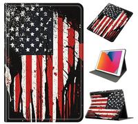 Case for Samsung Galaxy Tab S10 Plus 12.4 Inch 2024 (SM-X820,X826B)/TAB S9 Plus (X810/X816B/X818U), PU Leather Stand Cover with Auto Wake/Sleep & Shockproof for Tab S9 FE+, Vintage Flag