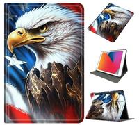Case for Samsung Galaxy Tab S10 Plus 12.4 Inch 2024 (SM-X820,X826B)/TAB S9 Plus (X810/X816B/X818U), PU Leather Stand Cover with Auto Wake/Sleep & Shockproof for Tab S9 FE+, Flag Eagle