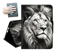 Case for Samsung Galaxy Tab S10+ Plus 2024/ S9 FE+ Plus/ S9+ Plus 12.4" 2023,with Hand Straps and Auto Wake/Sleep PU Leather Slim Multiple Angles Stand Smart Cover,Cool Lion