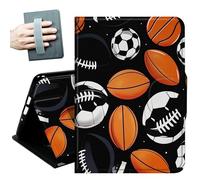 Case for Samsung Galaxy Tab S10+ Plus 2024/ S9 FE+ Plus/ S9+ Plus 12.4" 2023,with Hand Straps and Auto Wake/Sleep PU Leather Slim Multiple Angles Stand Smart Cover,Various Ball Games