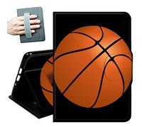 Case for Samsung Galaxy Tab S10+ Plus 2024/ S9 FE+ Plus/ S9+ Plus 12.4" 2023,with Hand Straps and Auto Wake/Sleep PU Leather Slim Multiple Angles Stand Smart Cover,Basketball