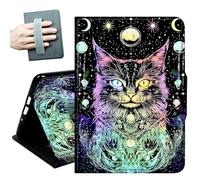 Case for Samsung Galaxy Tab S10+ Plus 2024/ S9 FE+ Plus/ S9+ Plus 12.4" 2023,with Hand Straps and Auto Wake/Sleep PU Leather Slim Multiple Angles Stand Smart Cover,Starry Skys Cat