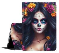 Case for Samsung Galaxy Tab S10 Plus Case 2024/ S9 Plus/ S9 FE Plus 5G 12.4 Inch 2023,Slim Folding Stand Cover with Auto Wake/Sleep for Tablet S10+/S9+/S9 FE+,Mexican Day of The Colorful Flower Girl