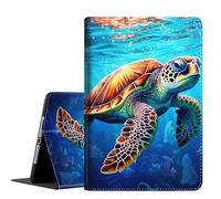 Case for Samsung Galaxy Tab S10 Plus Case 2024/ S9 Plus/ S9 FE Plus 5G 12.4 Inch 2023, Slim Folding Stand Cover with Auto Wake/Sleep for Tablet S10+/S9+/S9 FE+, Sea Turtle