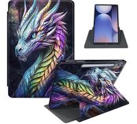 Case for Samsung Galaxy Tab S10 Plus/ S9 FE Plus/ S9 Plus 5G Tablet 12.4'' Case, PU Leather Stand Cover with Auto Sleep/Wake, Shockproof TPU Back, Majestic Dragon