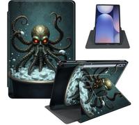 Case for Samsung Galaxy Tab S10 Plus/ S9 FE Plus/ S9 Plus 5G Tablet 12.4'' Case, PU Leather Stand Cover with Auto Sleep/Wake, Shockproof TPU Back, Kraken