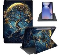 Case for Samsung Galaxy Tab S10 Plus/ S9 FE Plus/ S9 Plus 5G Tablet 12.4'' Case, PU Leather Stand Cover with Auto Sleep/Wake, Shockproof TPU Back, Tree of The Universe
