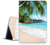 Case for Samsung Galaxy Tab S10 Plus/ S9 FE Plus/ S9 Plus 5G Tablet 12.4" PU Leather Smart Protective Cover with Auto Sleep/Wake,Beautiful Beach Palm Trees