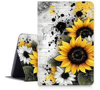 Case for Samsung Galaxy Tab S10 Plus/ S9 FE Plus/ S9 Plus 5G Tablet 12.4" PU Leather Smart Protective Cover with Auto Sleep/Wake,Wood Sunflower