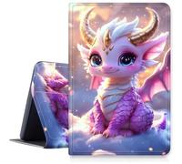 Case for Samsung Galaxy Tab S10 Plus/ S9 FE Plus/ S9 Plus 5G Tablet 12.4" PU Leather Smart Protective Cover with Auto Sleep/Wake,Cute Dragon Baby
