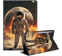 Case for Samsung Galaxy Tab S10 Plus/ S9 FE Plus/ S9 Plus 5G Tablet 12.4'', Slim PU Leather Stand Cover with Auto Wake/Sleep, Multi-Angle Viewing & Shockproof, Space Astronaut