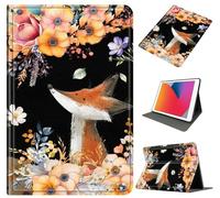 Case for Samsung Galaxy Tab S10 Ultra 14.6 Inch 2024 (SM-X920,X926B)/Tab S9 Ultra, PU Leather Stand Cover with Auto Wake/Sleep & Shockproof for Galaxy Tab S10 Ultra 14.6", Flower Fox