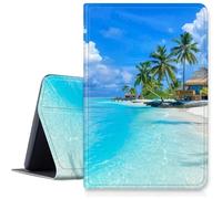 Case for Samsung Galaxy Tab S10 Ultra (2024 Release) / S9 Ultra (2023 Release) 14.6 inch/S8 Ultra PU Leather Smart Protective Cover with Auto Sleep/Wake,Beach with Palm Trees